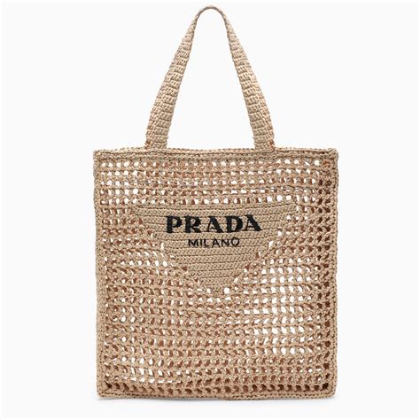 prada croche|large Prada leather tote.